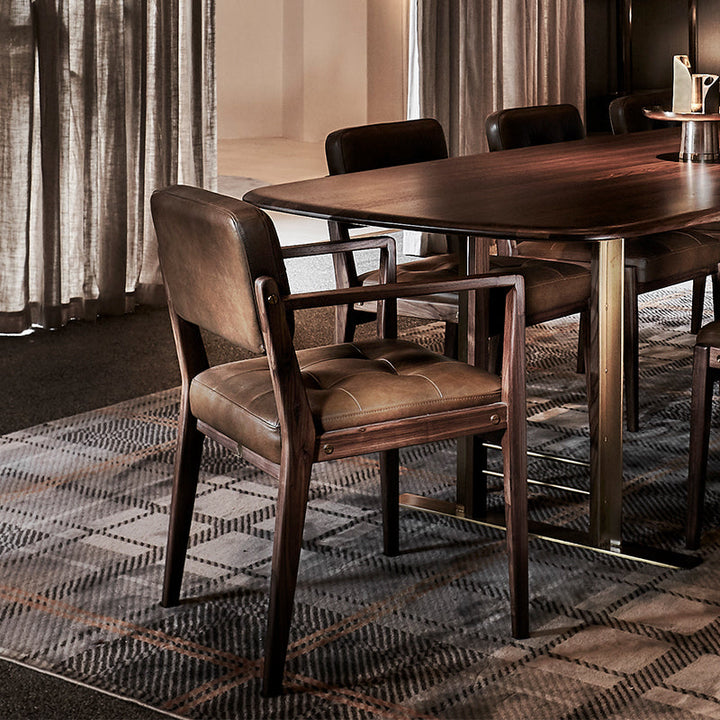 Axel Dining Arm Chair - Leather
