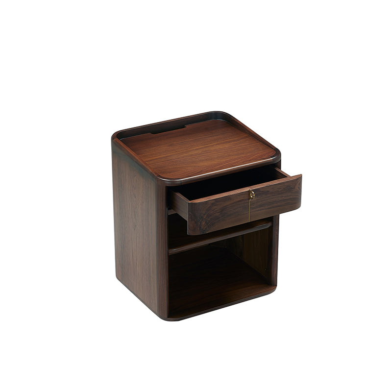 Axel 1-Drawer Nightstand - Walnut
