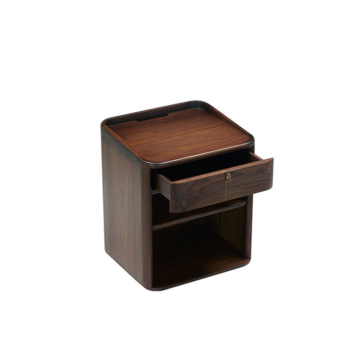 Axel 1-Drawer Nightstand - Walnut