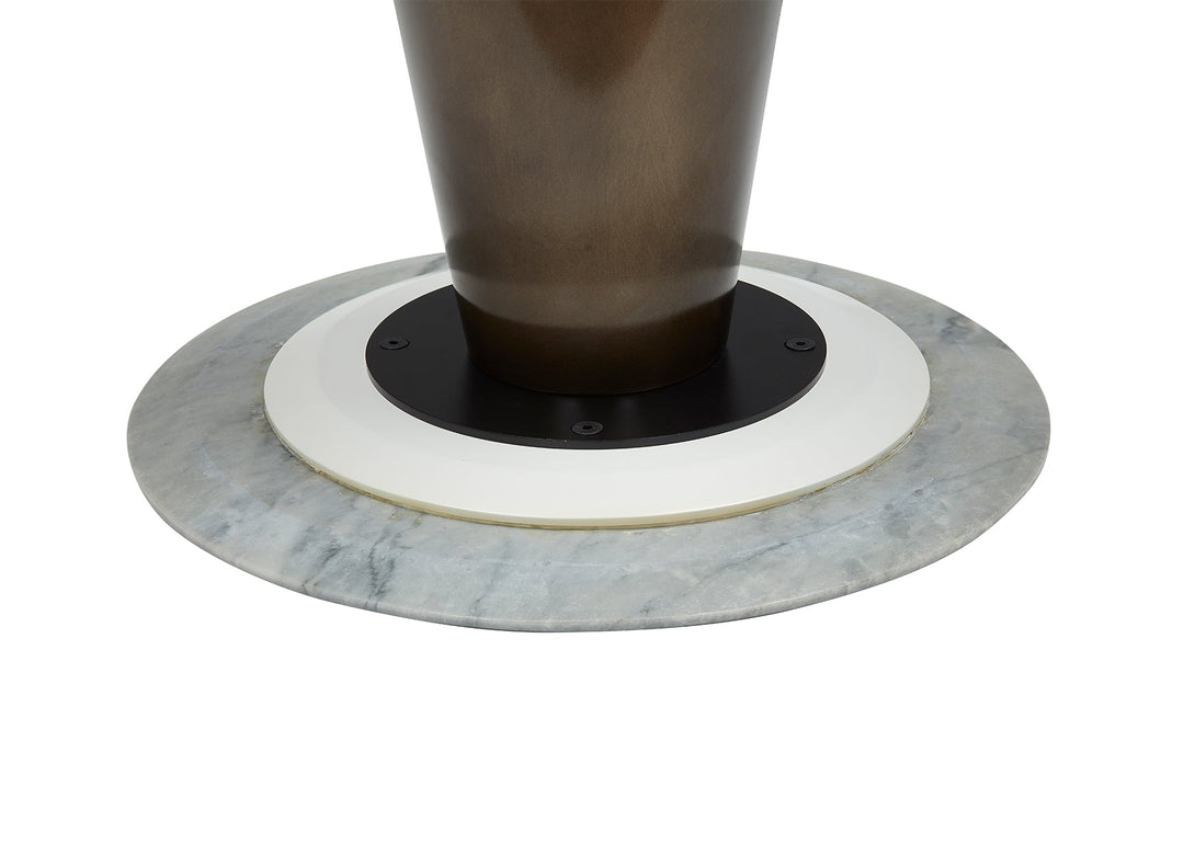 Cone End Table - Matte Grey Marble