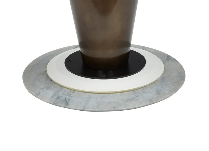 Cone End Table - Matte Grey Marble