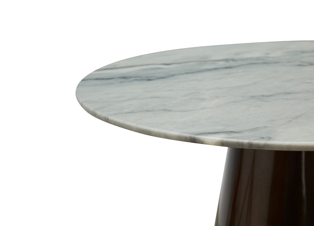 Cone End Table - Matte Grey Marble