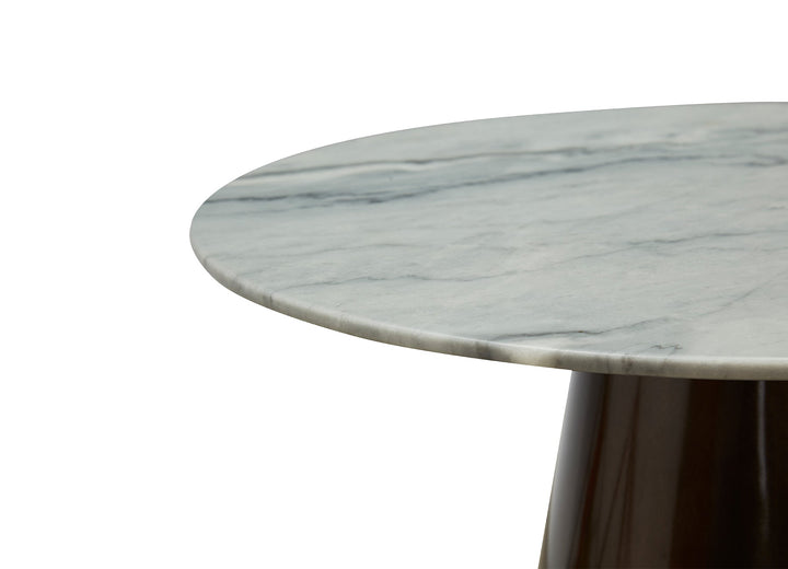 Cone End Table - Matte Grey Marble
