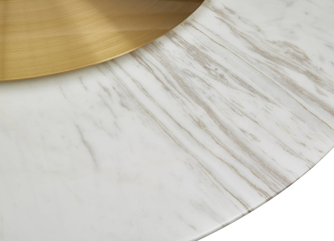 Cone Marble-Top Dining Table - Round