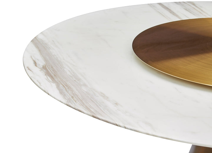 Cone Marble-Top Dining Table - Round
