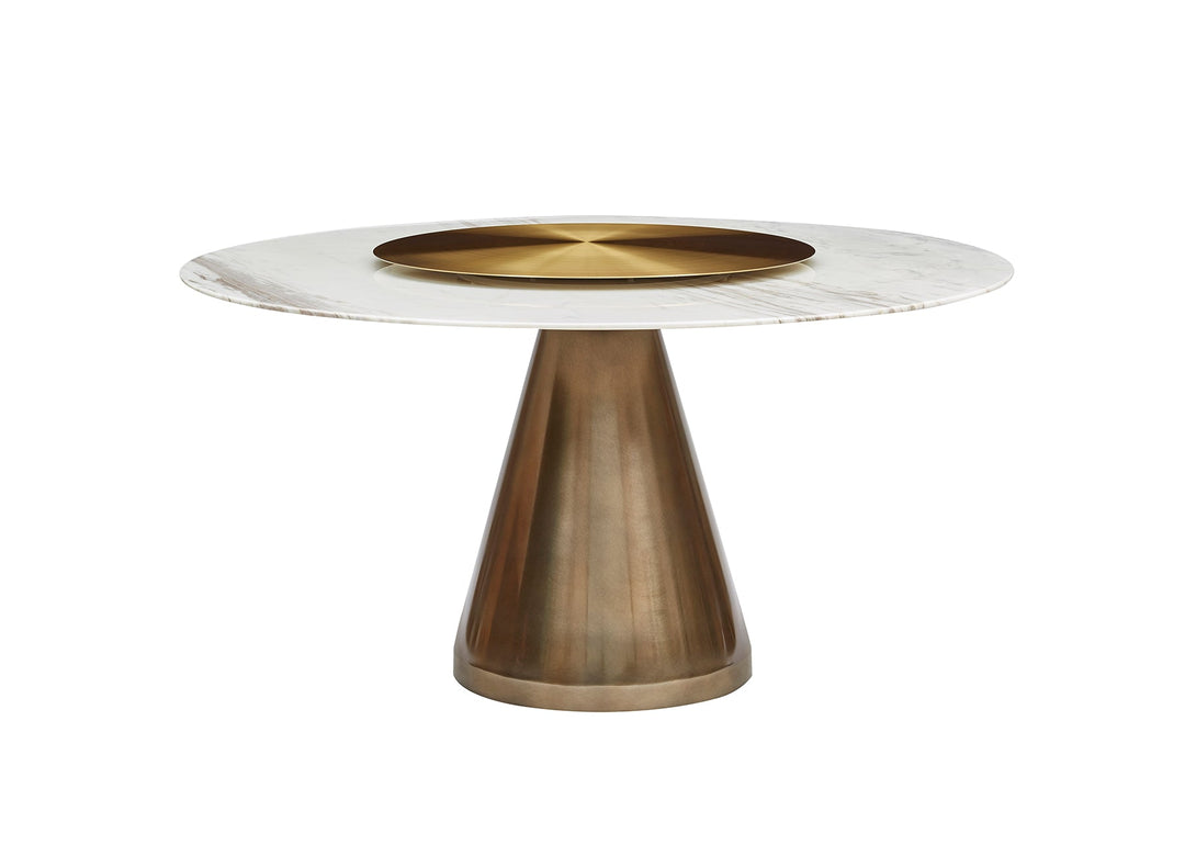 Cone Marble-Top Dining Table - Round