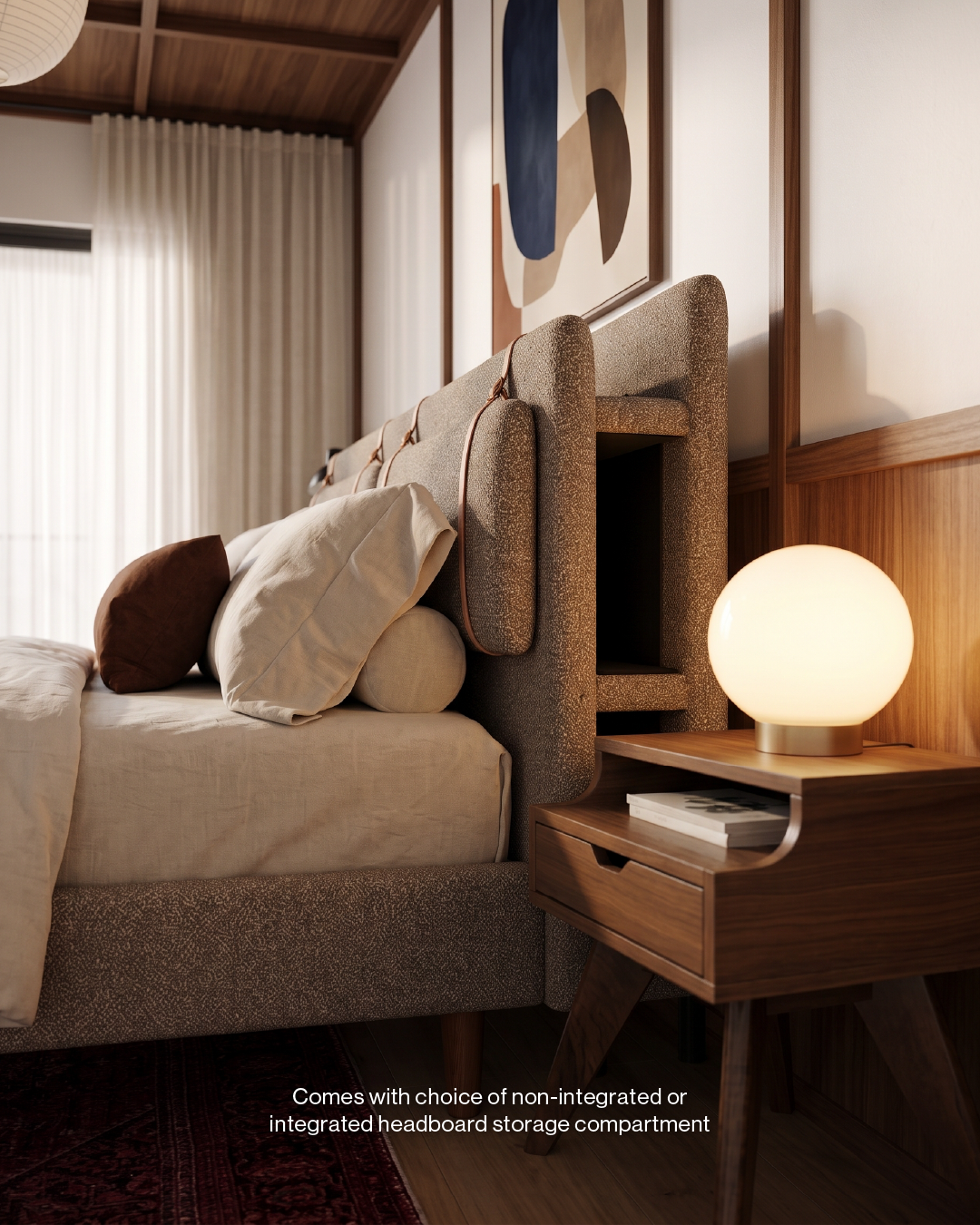 Como Bed Frame - No Storage Headboard