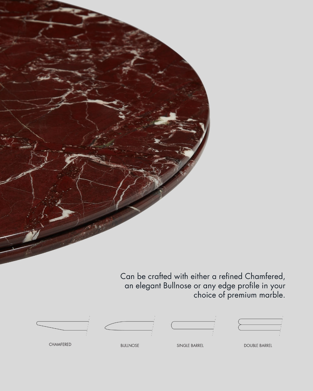 Stealth Grid Marble-Top Dining Table - Double Rectangle
