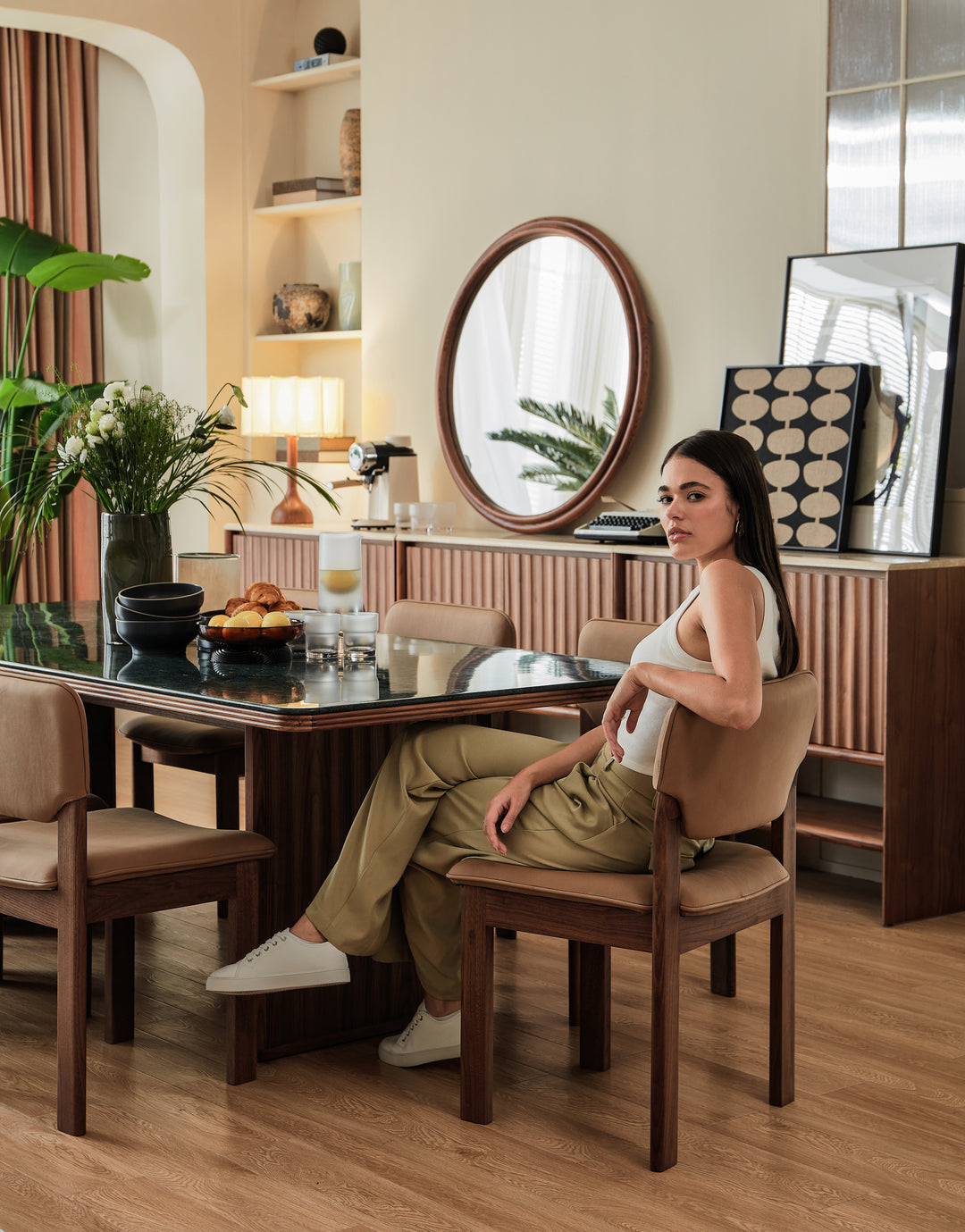 Hotel Paradiso Leather Dining Side Chair