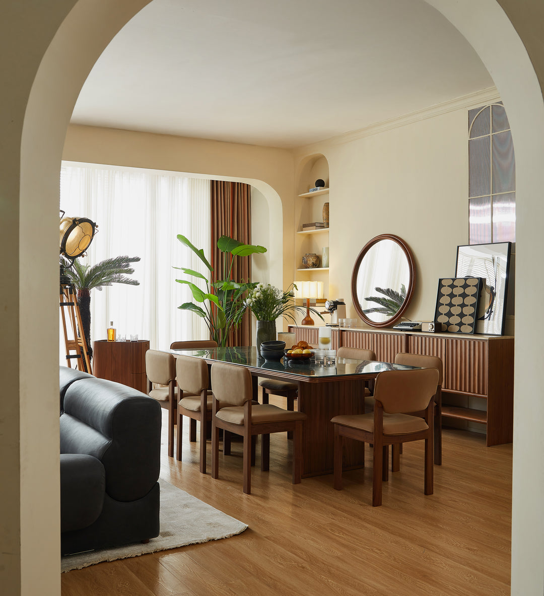 Hotel Paradiso Leather Dining Side Chair