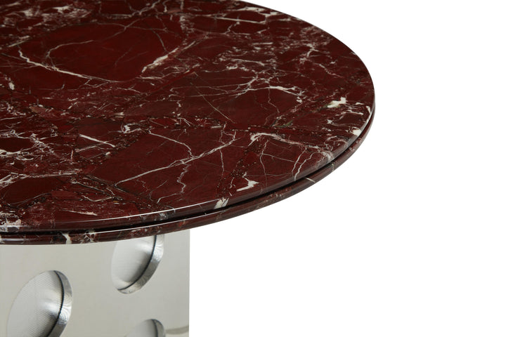 Stealth Grid Marble-Top Dining Table - Rectangle